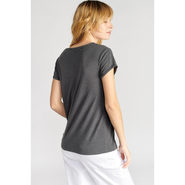 T-shirt Basitrame anthracite gris T-shirt manches courtes