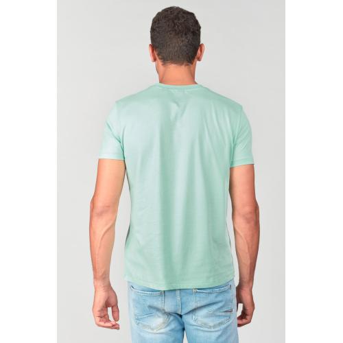 Tee-Shirt BROWN bleu turquoise Xer en coton T-shirt / Polo homme