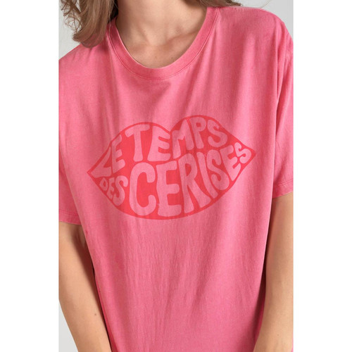 T-shirt Cassio rose délavé en coton Le Temps des Cerises