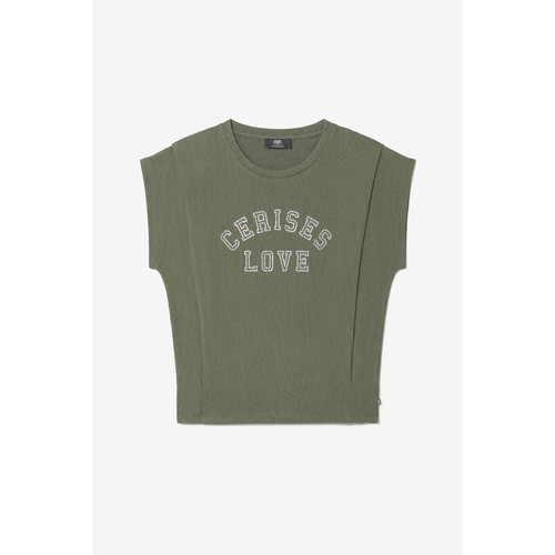 Top Coxy kaki vert en coton T-shirt manches courtes