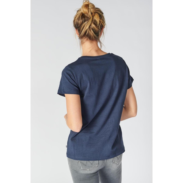 T-shirt Frankie bleu marine en coton Le Temps des Cerises