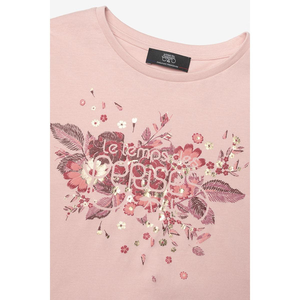 Tee-Shirt FRANKIEG rose en coton Le Temps des Cerises