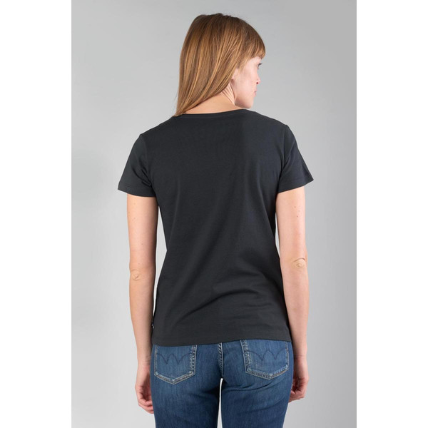 T-shirt Gracy noir imprimé en coton T-shirt manches courtes