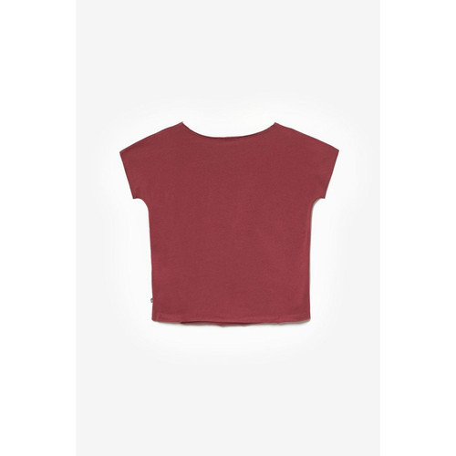 T-shirt Musgi bordeaux imprimé rouge en coton Le Temps des Cerises