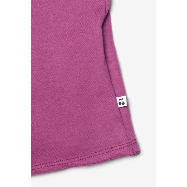 T-shirt Musgi violet imprimé rose en coton Le Temps des Cerises