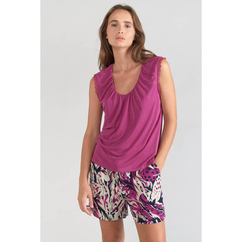 Tee-Shirt NANI rose en coton modal Le Temps des Cerises Mode femme
