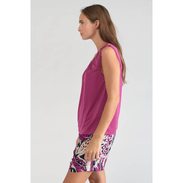Tee-Shirt NANI rose en coton modal Le Temps des Cerises Mode femme