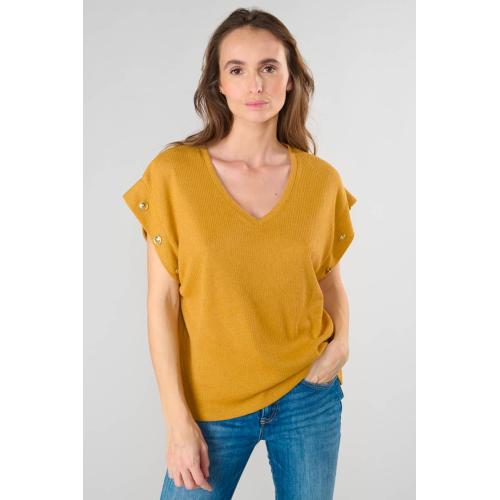 Le Temps des Cerises - Tee-Shirt NARCISS - Vetements femme jaune