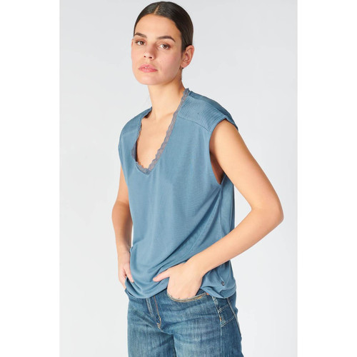 Le Temps des Cerises - Tee-Shirt NATE - T shirts manches courtes femme bleu