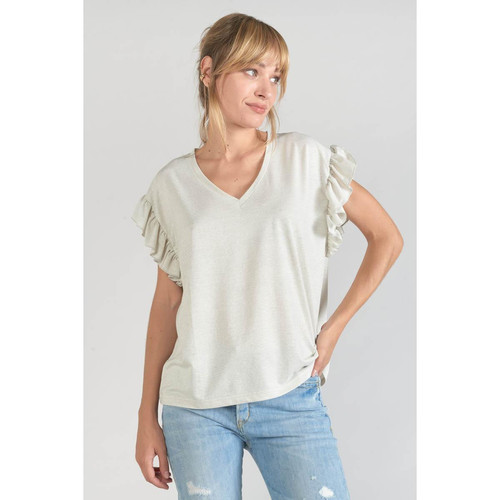 Tee-Shirt RYLS blanc en coton Le Temps des Cerises Mode femme