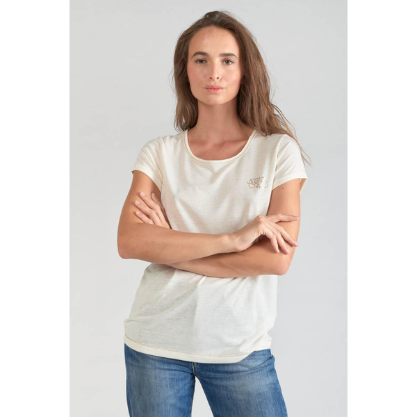 Tee-Shirt SMATRA blanc en coton Le Temps des Cerises Mode femme