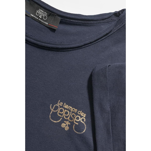 Tee-Shirt SMLTRAGI bleu en coton Le Temps des Cerises