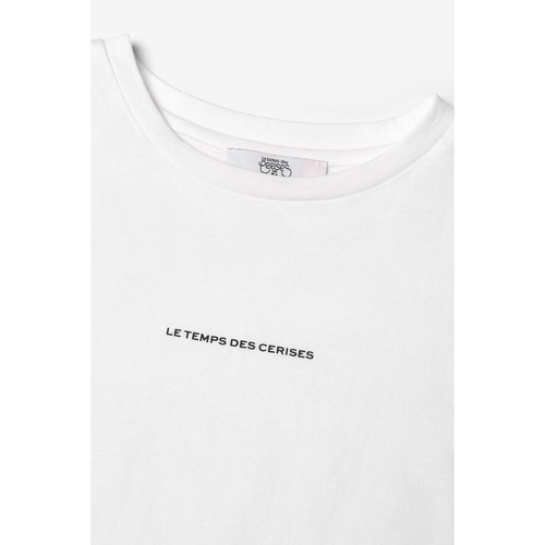 T-shirt Vinagi blanc en coton T-shirt / Débardeur fille