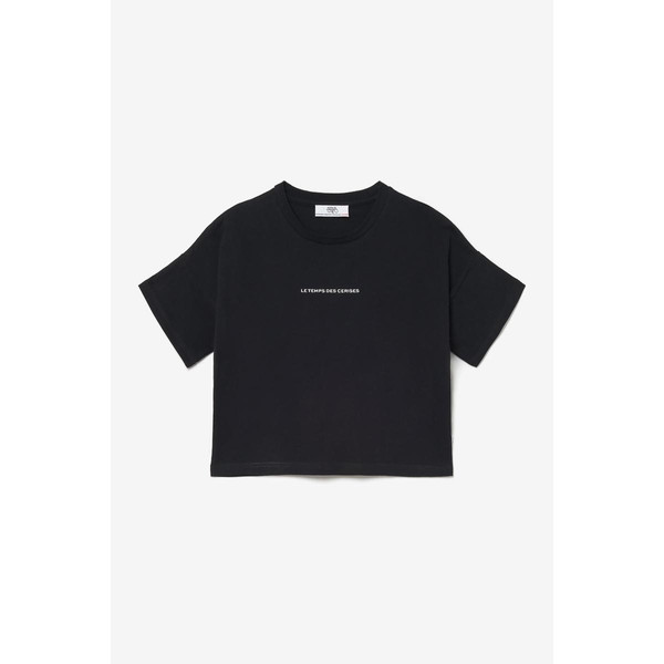 T-shirt Vinagi noir en coton T-shirt / Débardeur fille