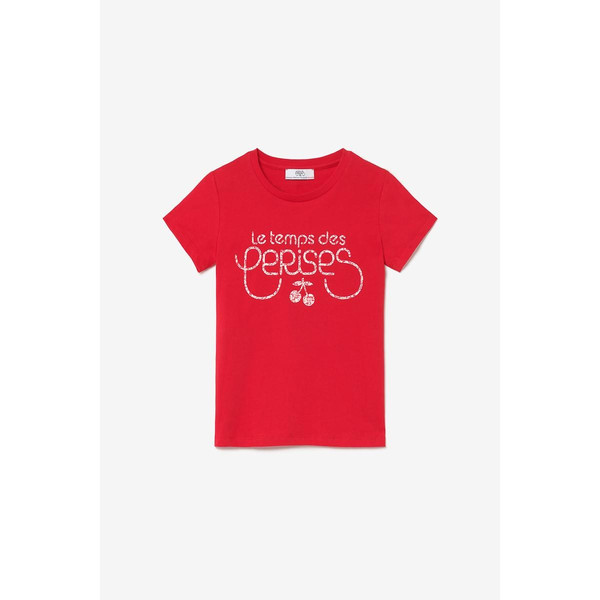 Tee-Shirt WANDAGI rouge en coton Le Temps des Cerises LES ESSENTIELS ENFANTS