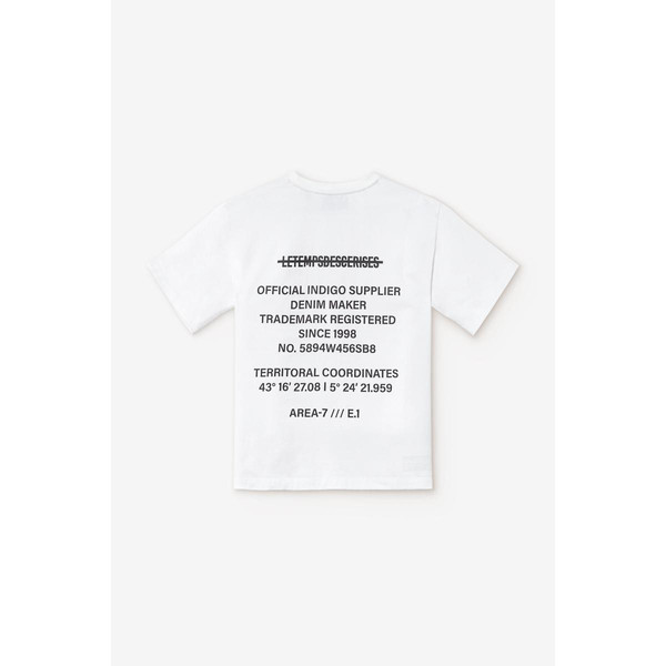 T-shirt Zabrabo blanc imprimé en coton T-shirt / Polo garçon
