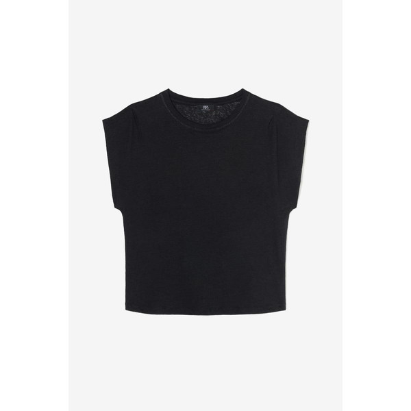 Tee-Shirt MUFLIER noir en lin Le Temps des Cerises Mode femme