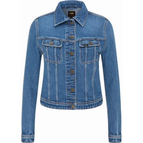 Blouson Denim Femme Rider Jacket bleu clair en coton Lee Mode femme