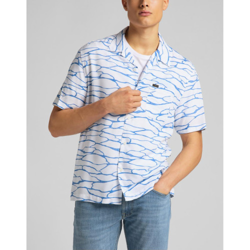 Lee - Chemise blanche Resort 100% Viscose  - Promos chemises homme