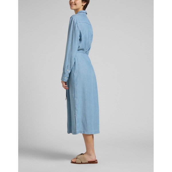 Robe Maxi Femme - Denim Bleu Clair Robe courte