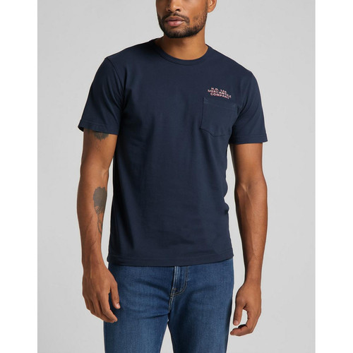 Lee - T-Shirt bleu SS Poster Tee - Sélection mode Fête des Pères La Mode Homme