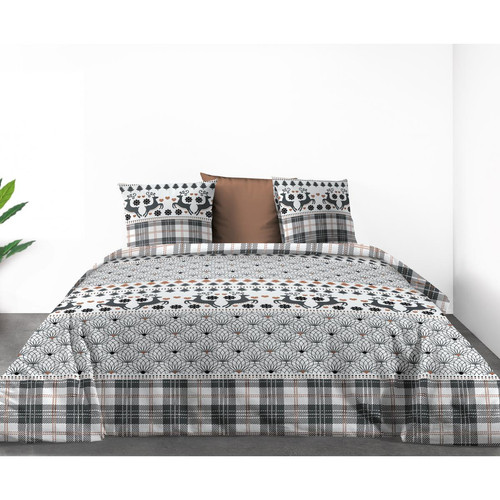 Les Ateliers du linge - Parure de lit 2 places AFLAK avec housse de couette et taies d'oreiller Imprimé - Nouveautés Linge de lit