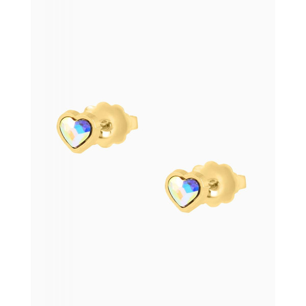 Boucles d'oreilles Les Interchangeables  - Boucles d'oreilles Coeur Bleu Doré Les Interchangeables Mode femme