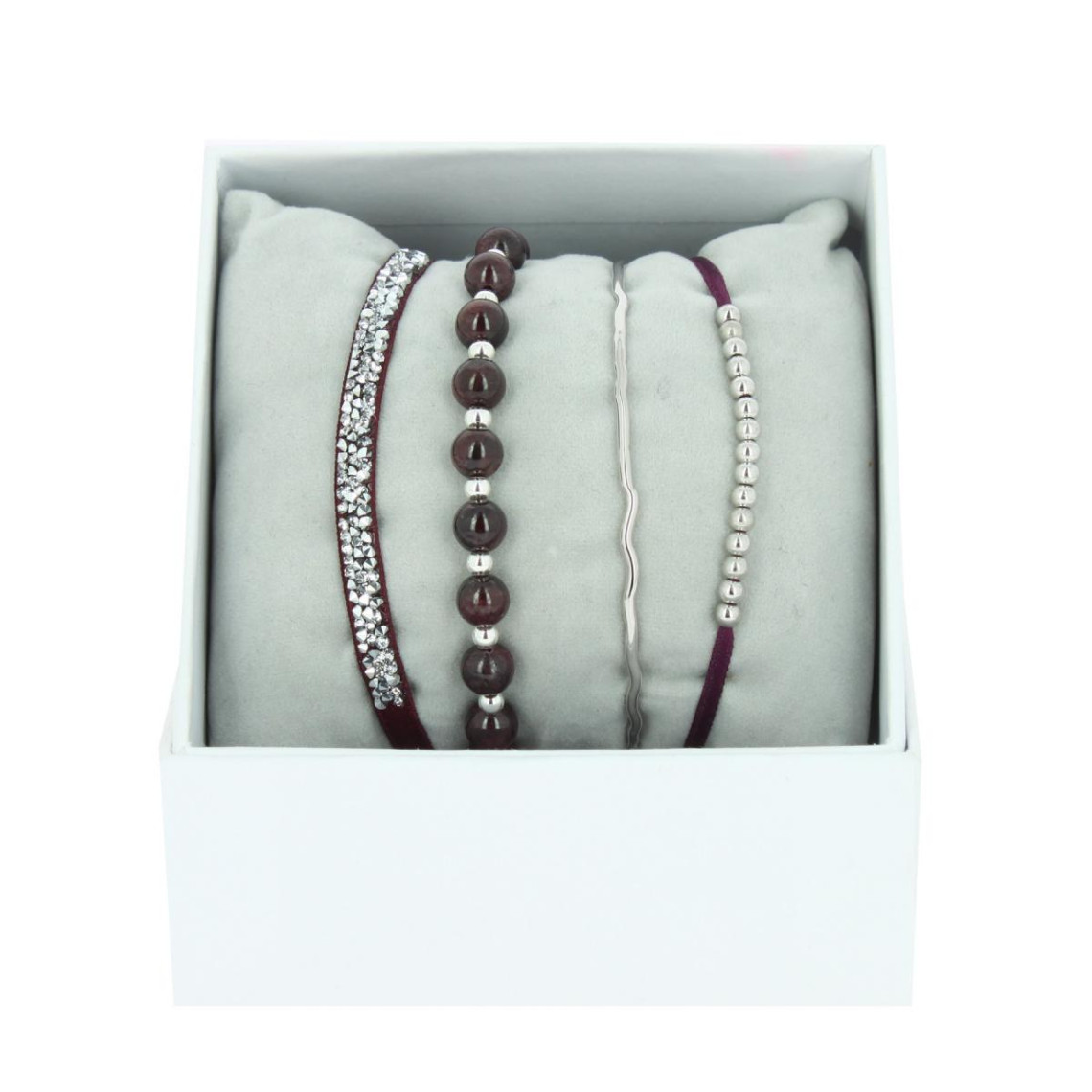 bracelet femme les interchangeables  - a85381 strass box jonc fil