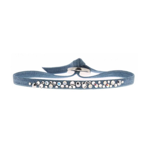 Les Interchangeables - Bracelet Les Interchangeables A36959 - Bracelet Tissu Acier Bleu - Bracelet femme
