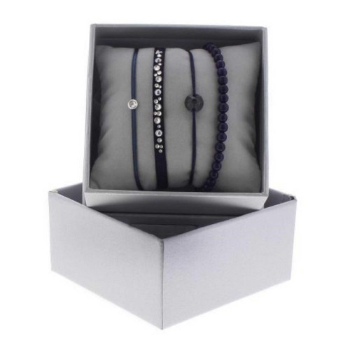 Les Interchangeables - Bracelet Les Interchangeables A47074 - Bracelet Strass Box Cristal - Promo Mode femme