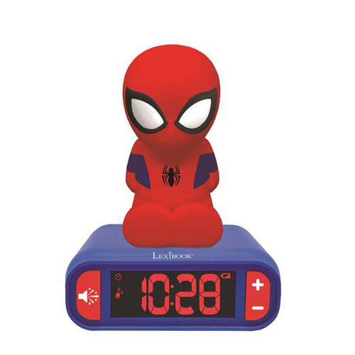 lexibook - Réveil-Veilleuse 3D Spider-Man - Jeux éducatifs électroniques