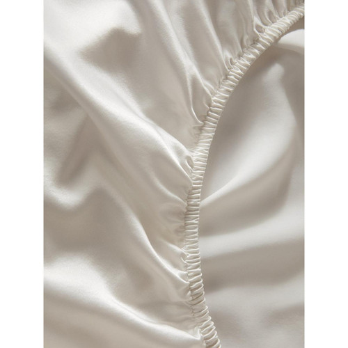 Drap Housse en Soie  Sans Couture blanc LilySilk