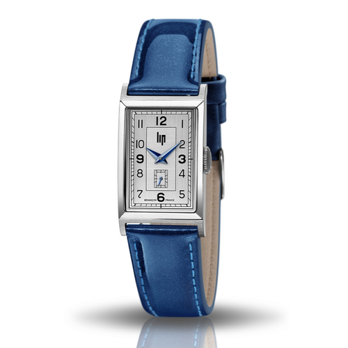 LIP - Montre Mixte RONDA 671444 avec bracelet en cuir bleu - Montre homme made in france