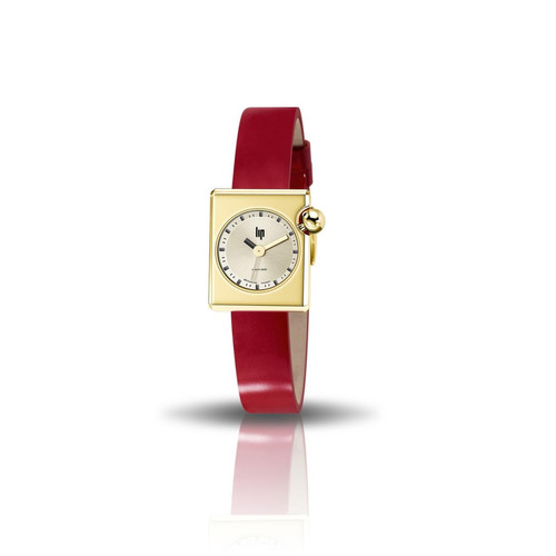LIP - Montre femme RONDA 671186 avec bracelet en cuir rouge - LIP Montres