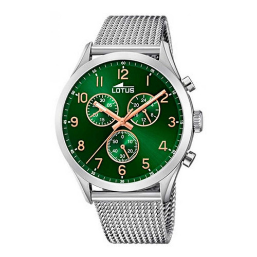 Lotus - Montre Lotus CHRONO 18637-2 - Chrono Bracelet Milanais Cadran Vert  Homme - Toutes les montres