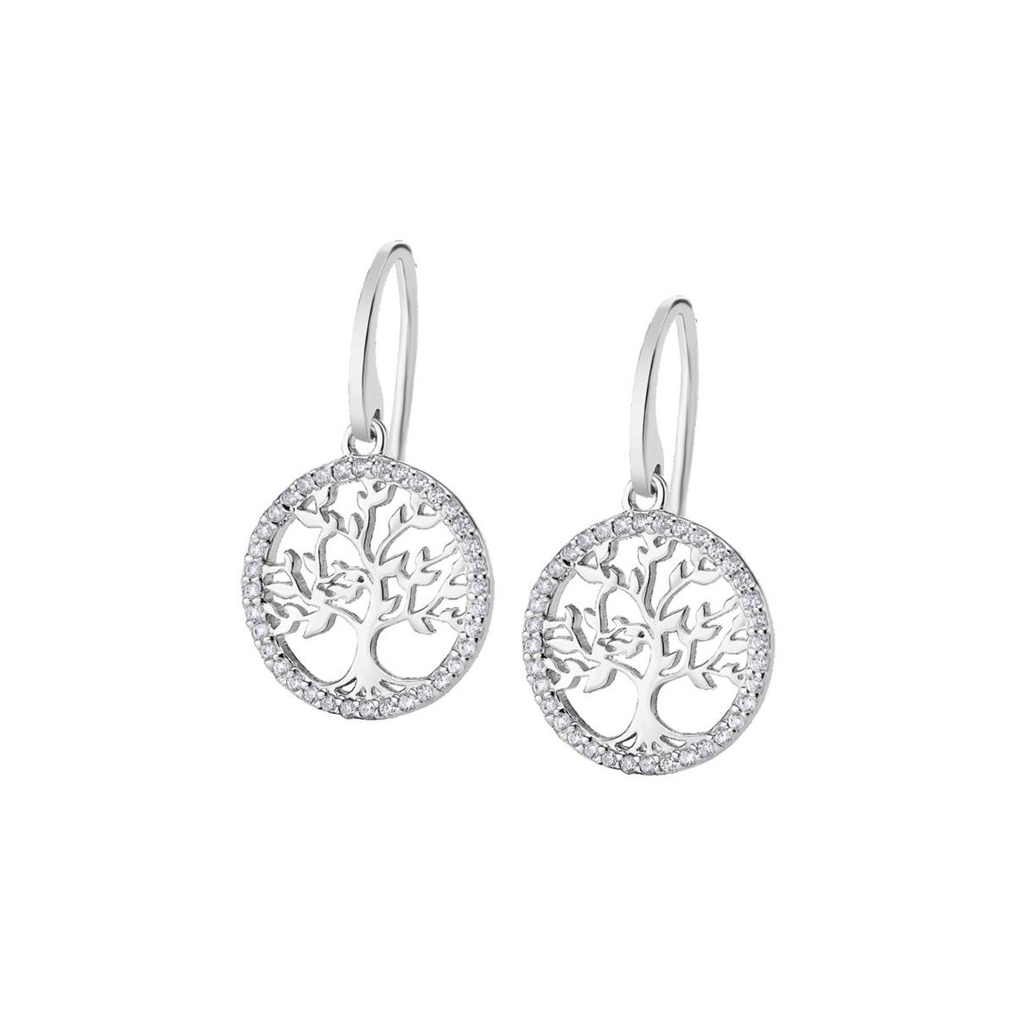 boucles d'oreilles lotus silver tree of life lp1746-4-1 - boucles d'oreilles tree of life argent lotus silver