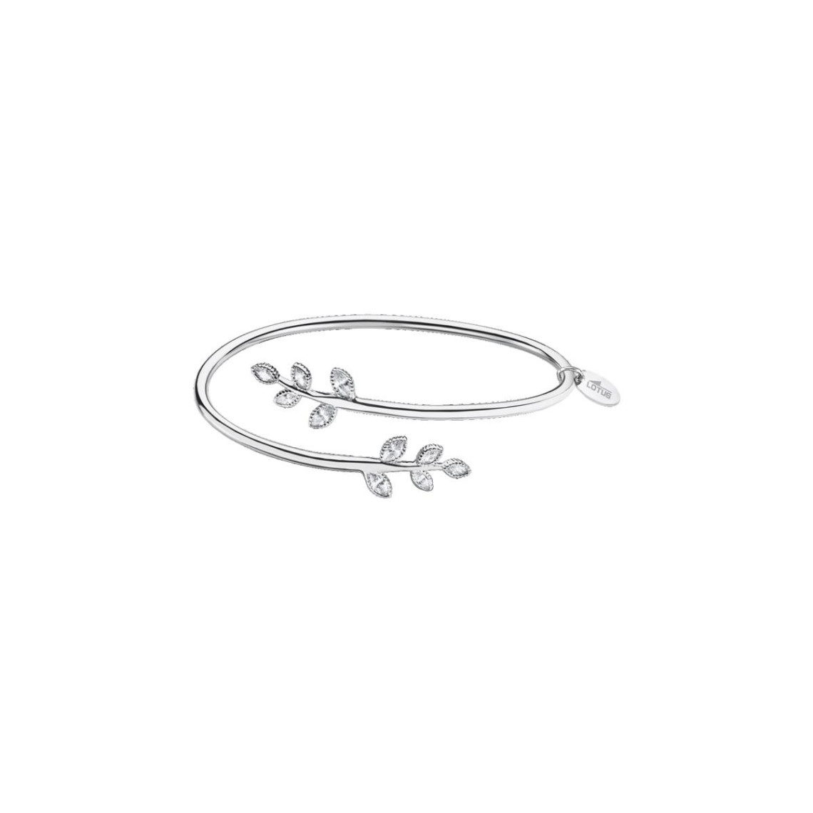 bracelet lotus silver pure essentiel lp1783-2-1 - braceletrigide argent feuille inverseeslotus silver