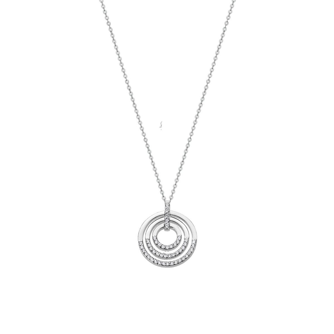 collier et pendentif lotus silver pure essentiel lp1755-1-1 - collier et pendentifargent trois anneaux 20 mmlotus silver