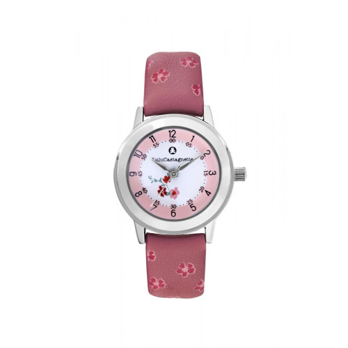 Lulu Castagnette - Montre pour fille avec bracelet en cuir rose - montres lulu castagnette