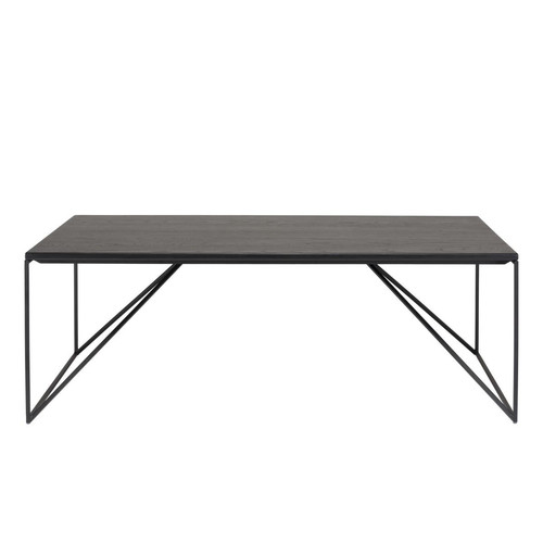 Macabane - Table basse rectangulaire Noir 120x60cm piètement métal  - Table Basse Design