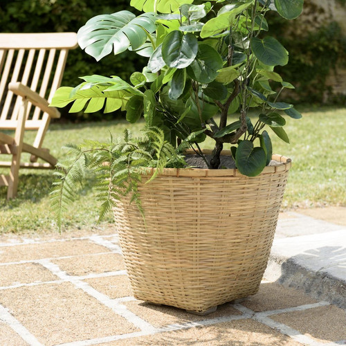 Macabane - Pot de fleur rond en bambou naturel HECTOR - Pots de fleurs, jardinières