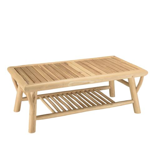 Macabane - Table basse rectangulaire double plateaux Beige - Table Basse Design