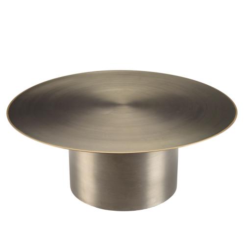 Macabane - Table basse ronde Noire et Dorée  - Table Basse Design