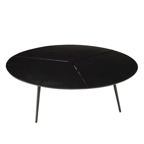 Macabane - Table basse ronde Noir mat  - Macabane meubles & déco