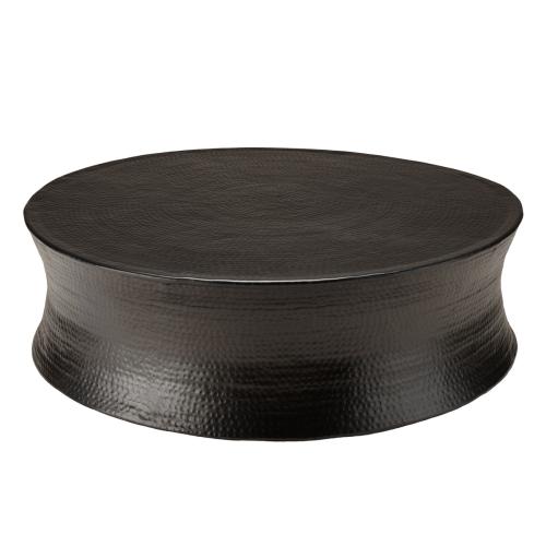 Macabane - Table basse ronde Noire - Table d appoint noire