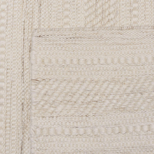 Tapis rectangulaire 160x230cm laine texturée nuances de beige SACHA MACABANE