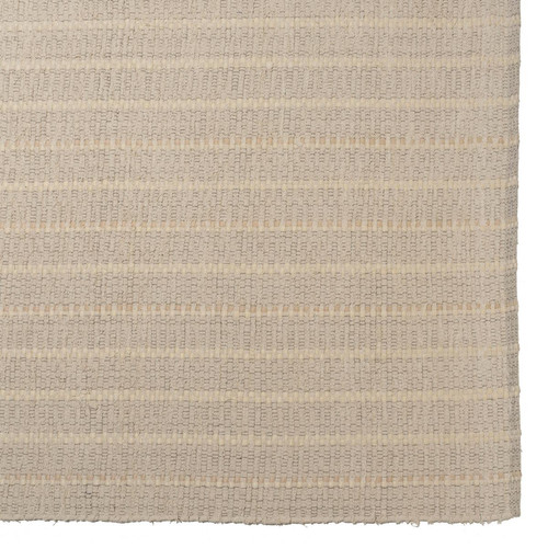 Tapis rectangulaire 200x290cm en coton recyclé couleur ivoire SACHA MACABANE