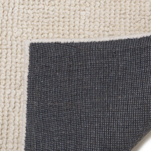 Tapis rectangulaire 200x290cm en laine bouclée couleur ivoire SACHA MACABANE