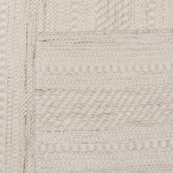 Tapis rectangulaire 200x290cm laine texturée nuances de beige SACHA MACABANE