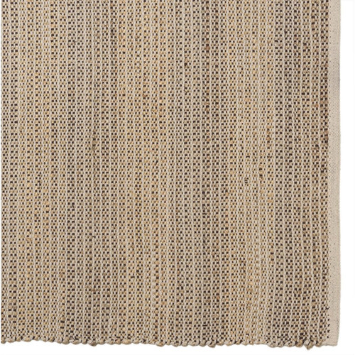 Tapis rectangulaire en jute et coton couleur sable/ivoire/noir QUENTIN Macabane